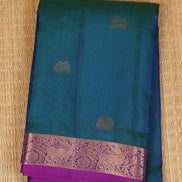 Peacock Blue Light Weight Kanchipuram Silks