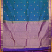 Peacock Blue Light Weight Kanchipuram Silks