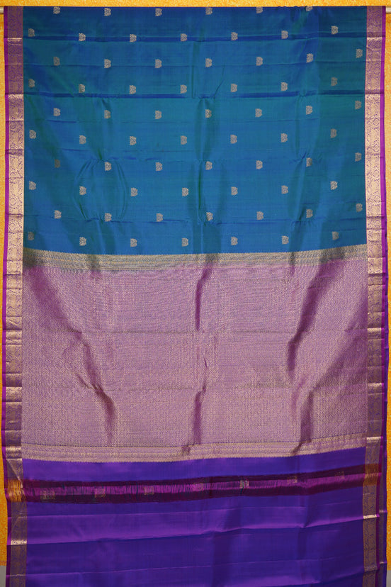 Peacock Blue Light Weight Kanchipuram Silks