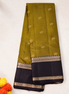Mustard Light Weight Kanchipuram Silk Saree With Coffee Brown Rettaipettu Borders