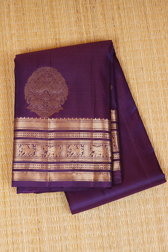 Violet Light Weight Kanchipuram Silks