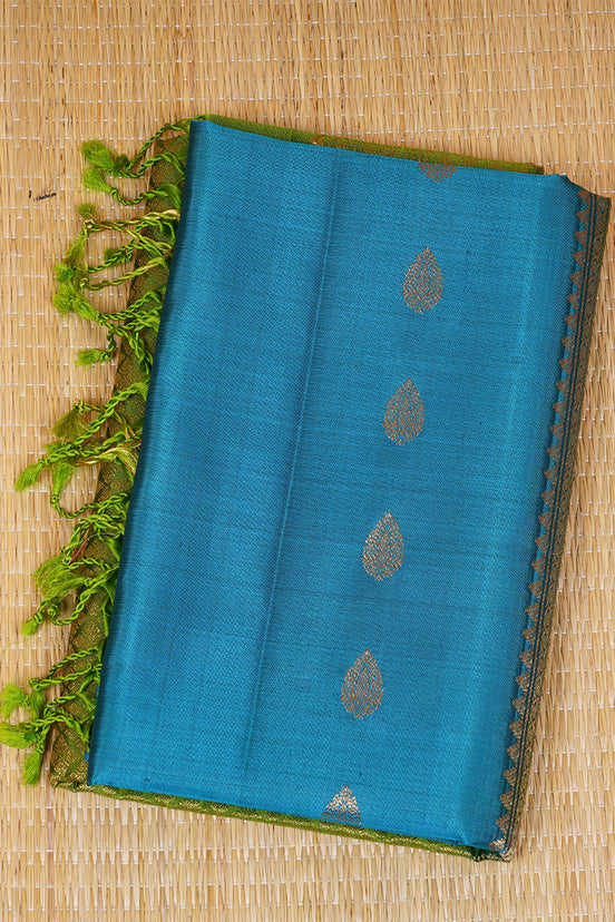 Blue Light Weight Kanchipuram Silks