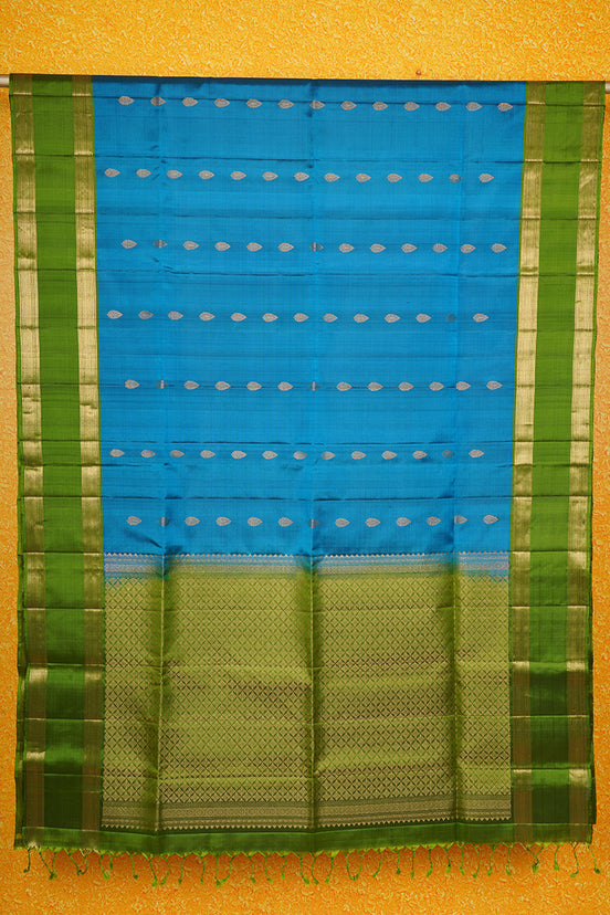 Blue Light Weight Kanchipuram Silks
