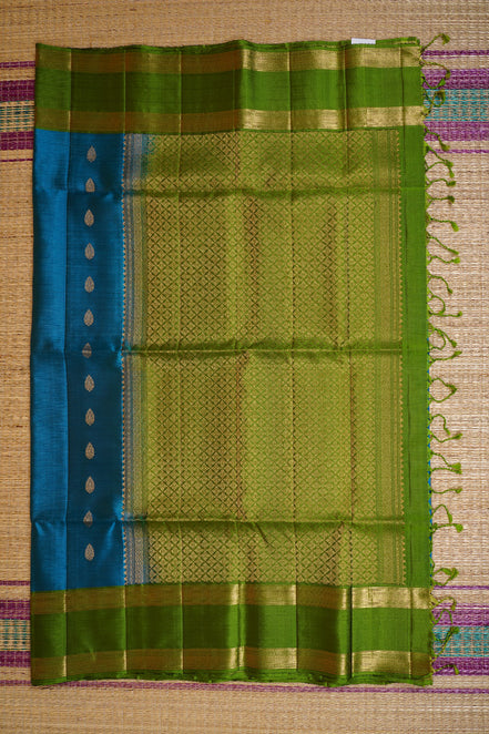 Blue Light Weight Kanchipuram Silks