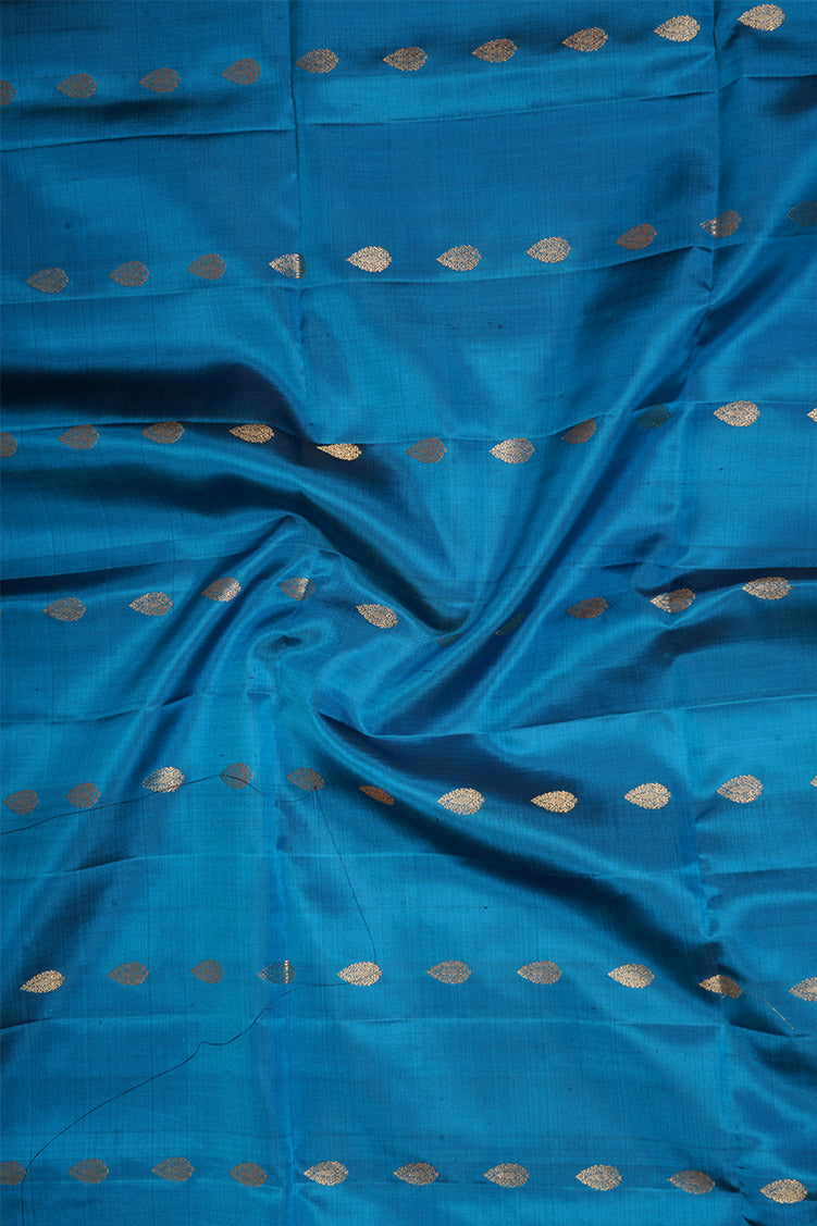 Blue Light Weight Kanchipuram Silks