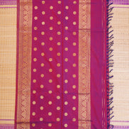 Rani Pink vairaoosi mercerized silk cotton Saree