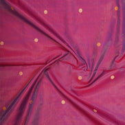 Maroon Checked Mercerized Silk Cotton Saree