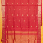 Chilli Red Mercerized Silk Cotton Saree