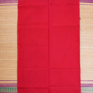 Chilli Red Mercerized Silk Cotton Saree