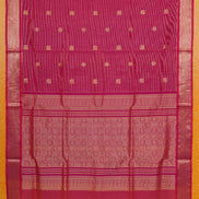 Rani Pink Podikattam mercerized silk cotton  Saree