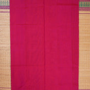 Rani Pink Podikattam mercerized silk cotton  Saree