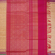 Rani Pink Podikattam mercerized silk cotton  Saree