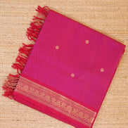 Dual tone Blue Green podikattam mercerised Silk cotton Saree