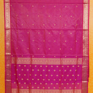 Dual tone Blue Green podikattam mercerised Silk cotton Saree