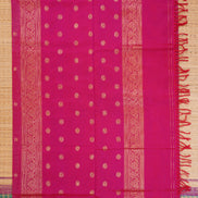 Dual tone Blue Green podikattam mercerised Silk cotton Saree