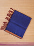 Blue Mercerized Silk cotton Saree