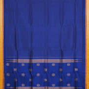 Blue Mercerized Silk cotton Saree