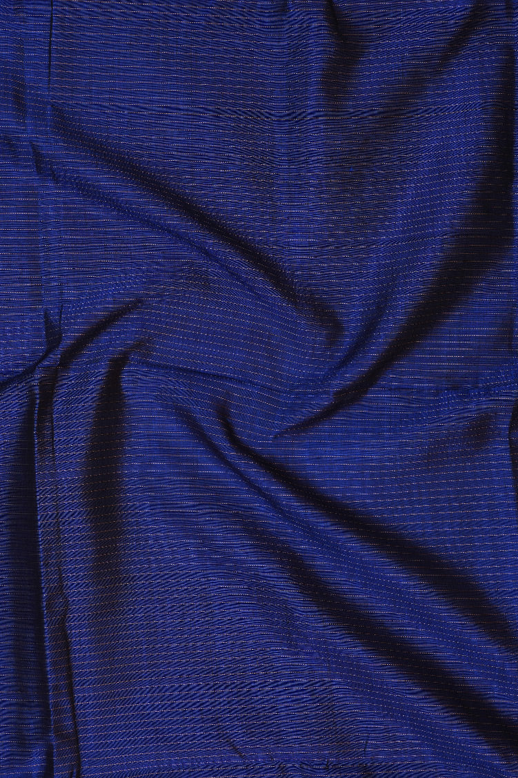 Blue Mercerized Silk cotton Saree