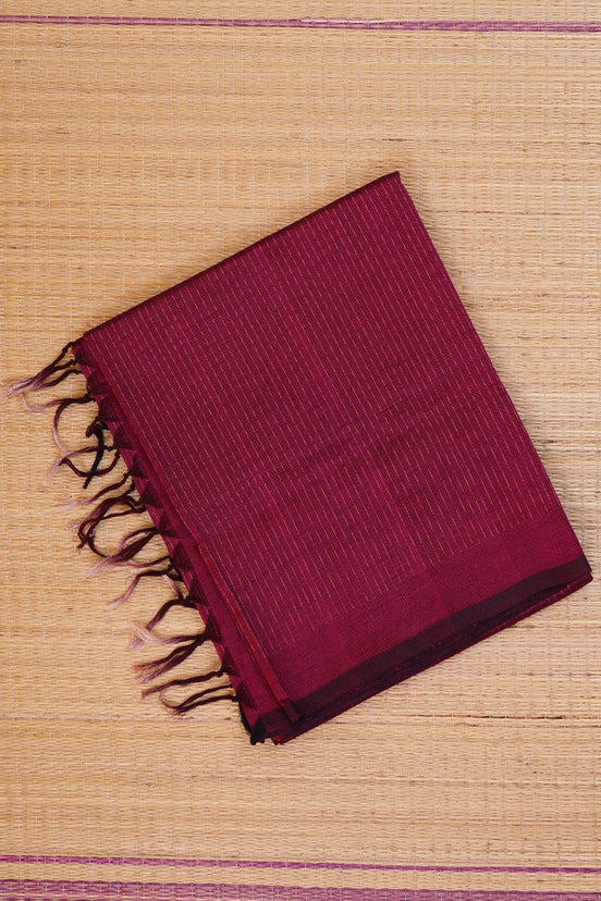 Mercerized Magenta Silk Cotton Saree