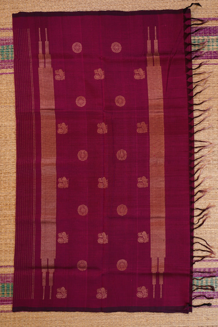 Mercerized Magenta Silk cotton