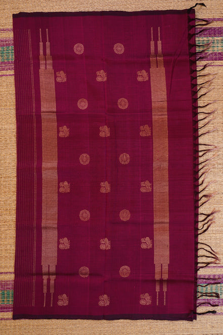 Mercerized Magenta Silk cotton