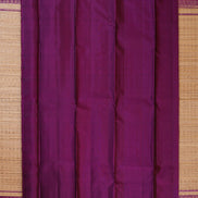 Forest Green with Magenta Borders Lightweight Kanchipuram Soft silk saree