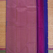 royal Blue with Purple Borders Lightweight Kanchipuram Soft Silk Saree
