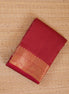 Red single tone Podikattam Lightweight Kanchipuram saree