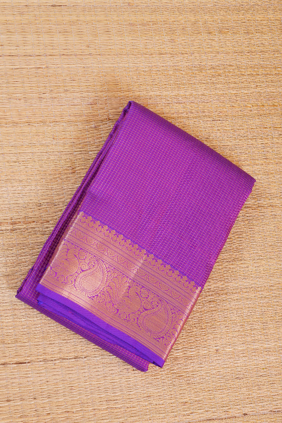 Purple Single tone Lightweight Kanchipuram Saree