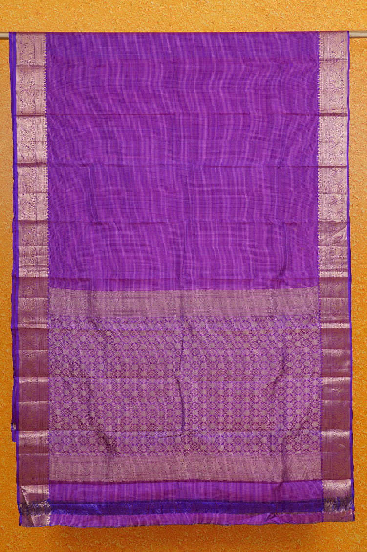 Purple single tone Lightweight Kanchipuram saree