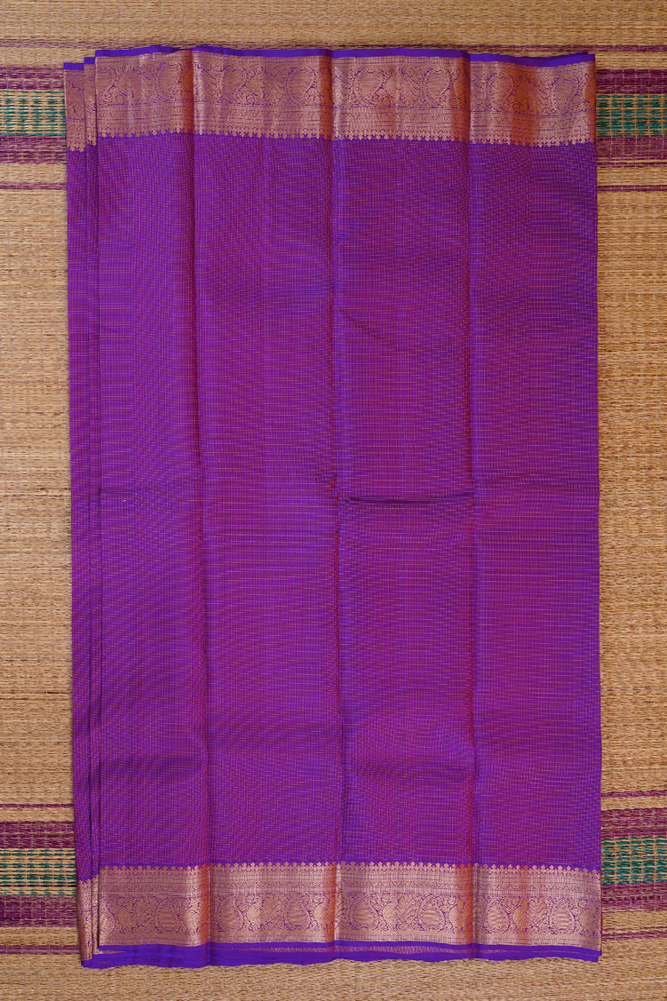 Purple single tone Lightweight Kanchipuram saree