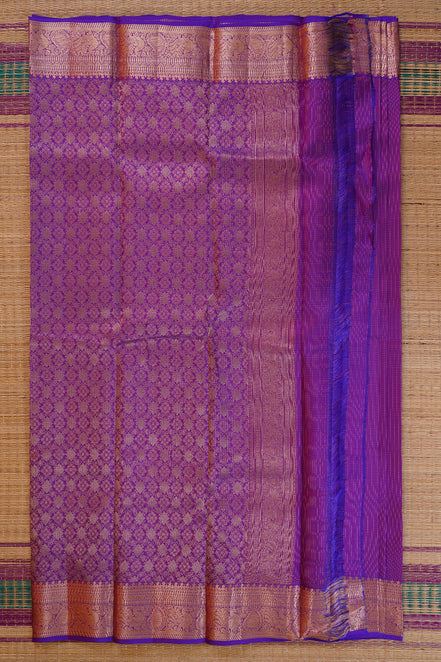 Purple single tone Lightweight Kanchipuram saree