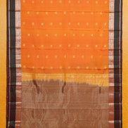 Mampazam yellow with Green borders Lightweight Kanchipuram Saree