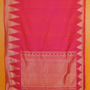 Dual-Tone Pink with Orange Shot Lightweight Kanchipuram Silk Saree