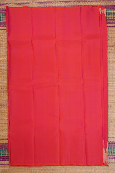 Dual-Tone Pink with Orange Shot Lightweight Kanchipuram Silk Saree