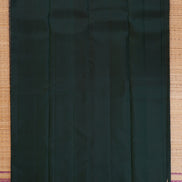 Bottle Green Lightweight Kanchipuram Silk Saree with Temple Borders
