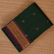Green with Purple with Kamalam Butta Lightweight Kanchipuram Saree