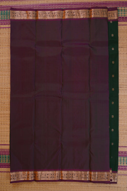 Green with Purple with Kamalam Butta Lightweight Kanchipuram Saree