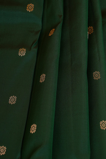 Green with Purple with Kamalam Butta Lightweight Kanchipuram Saree
