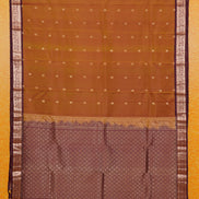 Mustard with Maroon with Butta Lightweight Kanchipuram
