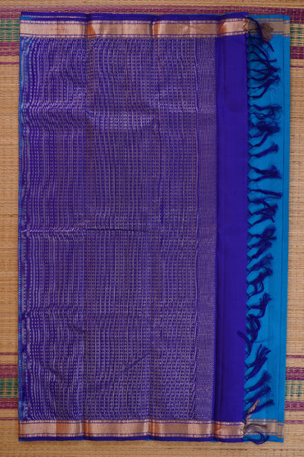 Ananda Blue single tone Lightweight Kanchipuram
