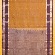 Mustard with Coffee Brown Lightweight Kanchipuram Saree