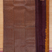 Mustard with Coffee Brown Lightweight Kanchipuram Saree