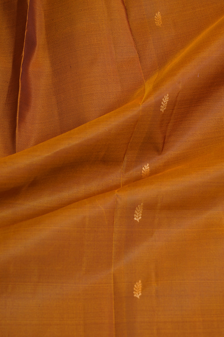 Mustard with Coffee Brown Lightweight Kanchipuram Saree