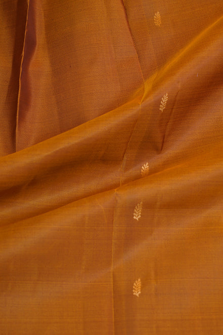 Mustard with Coffee Brown Lightweight Kanchipuram Saree