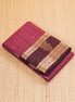 light magenta PInk with Coffee brown Lightweight Kanchipuram