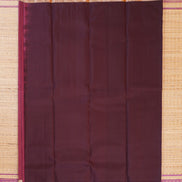 light magenta PInk with Coffee brown Lightweight Kanchipuram