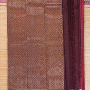 light magenta PInk with Coffee brown Lightweight Kanchipuram