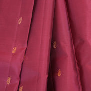 light magenta PInk with Coffee brown Lightweight Kanchipuram