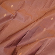 LIght chocolate with Dark Chocolate border Lightweight Kanchipuram Saree